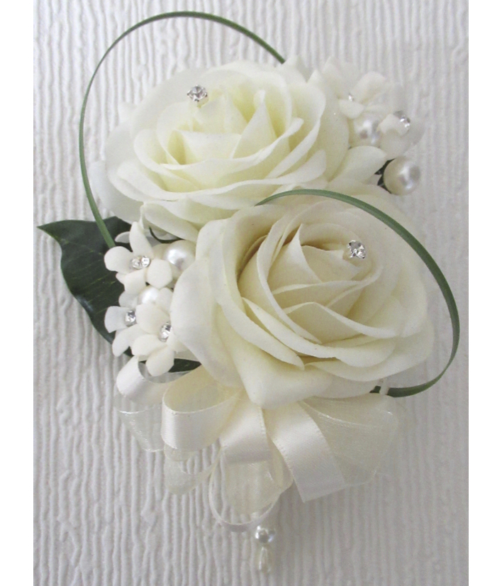 Ivory Fresh Touch Rose Corsage